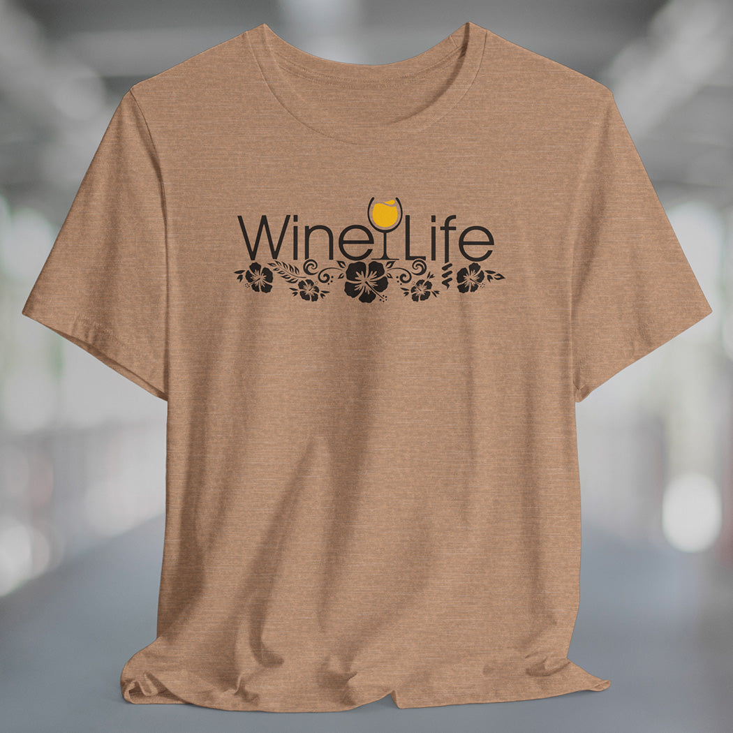 Wine Life TShirt - Hawaiian Yellow
