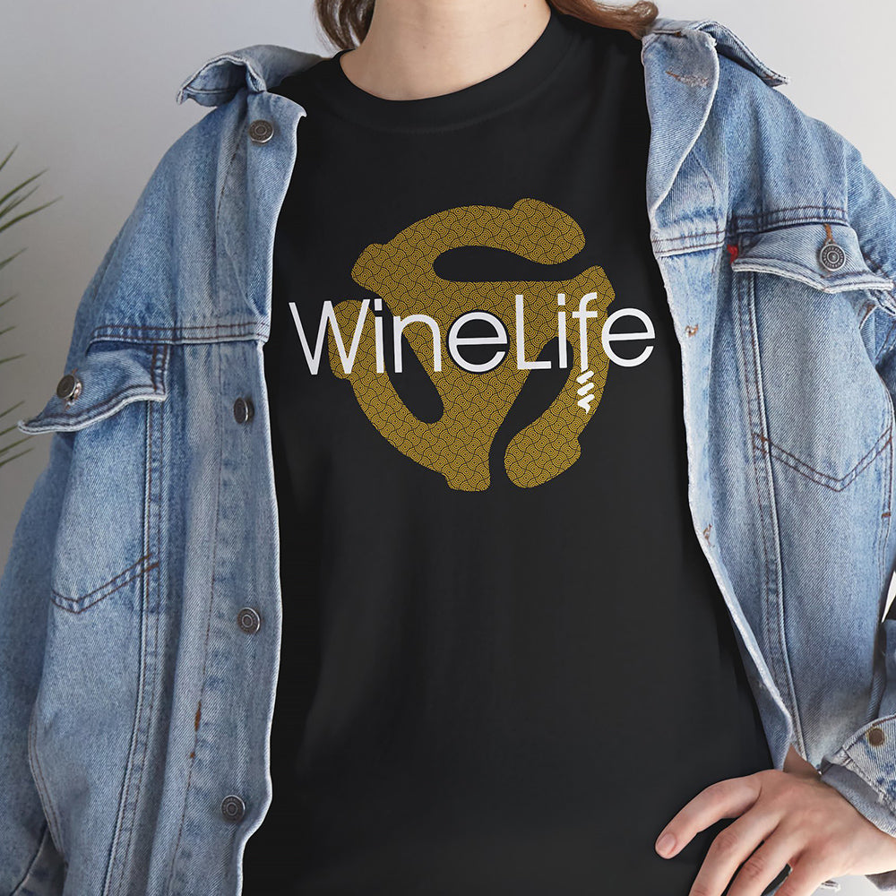 Yellow Record Adapter Wine Life TShirt Main image