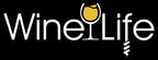 wine life logo of yellow wine glass and corkscrew