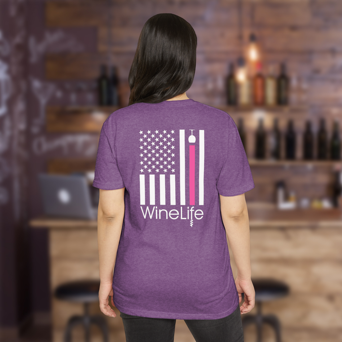 Wine Life T Shirt- Wine Flag