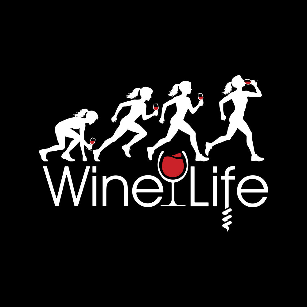 Running Woman Wine Life T-Shirt Secondary image