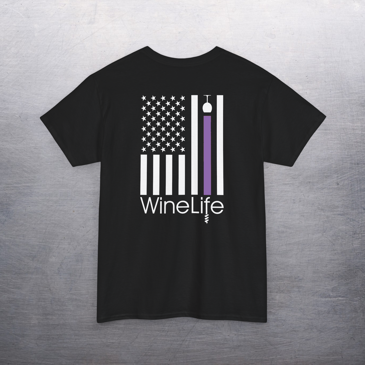 Wine Life T Shirt- Wine Flag