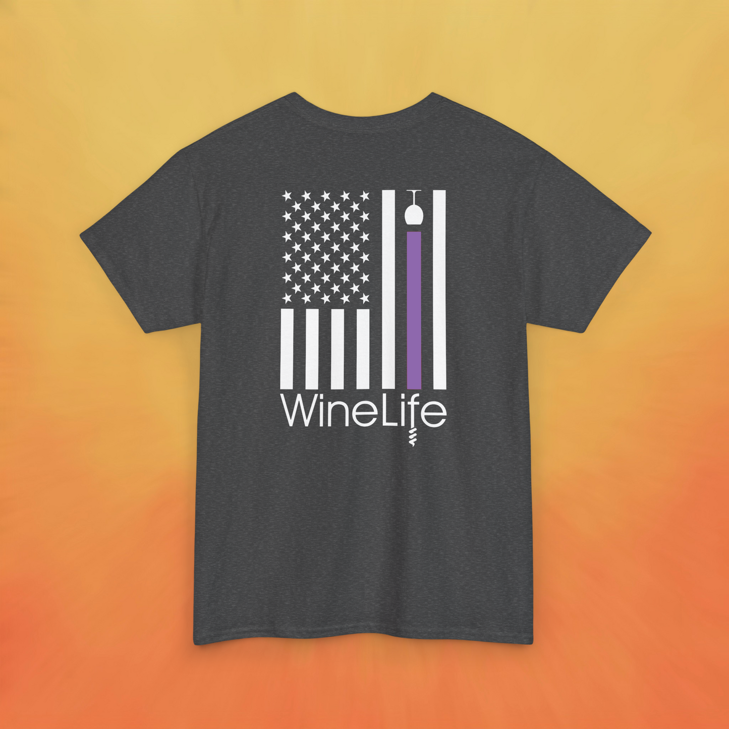 Wine Life T Shirt- Wine Flag