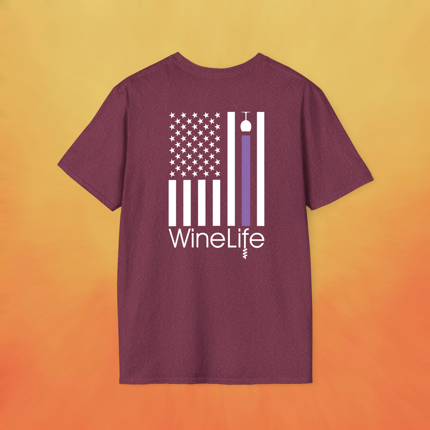 Wine Life T Shirt- Wine Flag