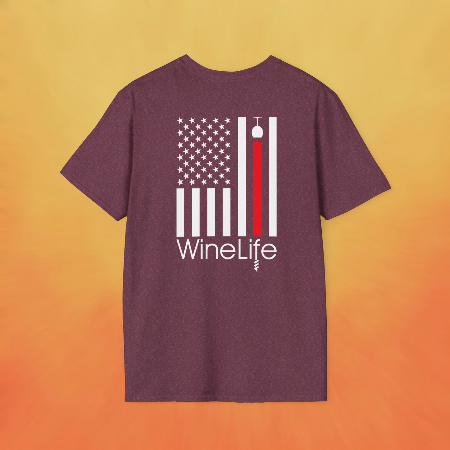 Wine Life T Shirt- Wine Flag