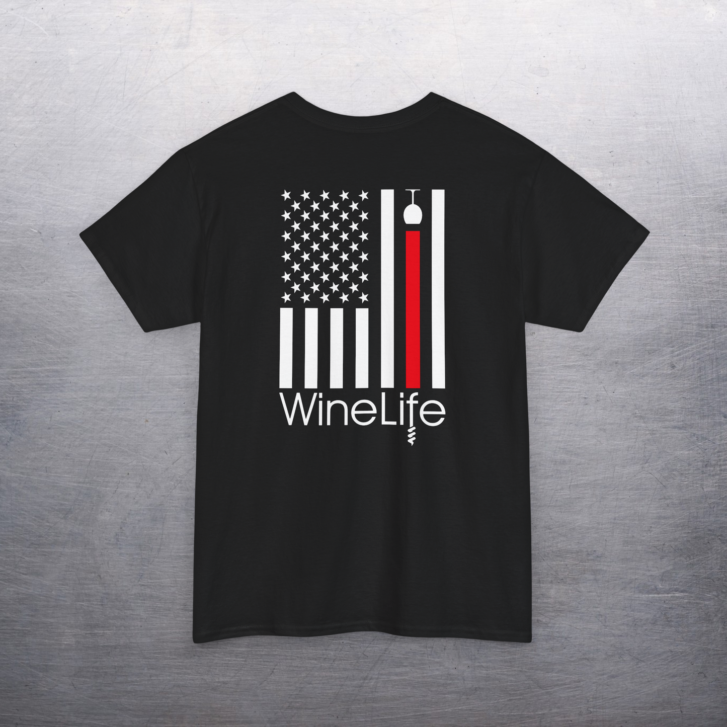 Wine Life T Shirt- Wine Flag