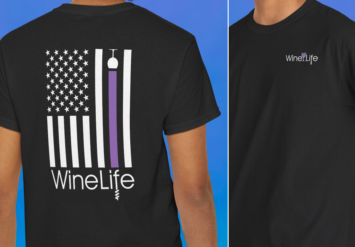 Wine Life T Shirt- Wine Flag